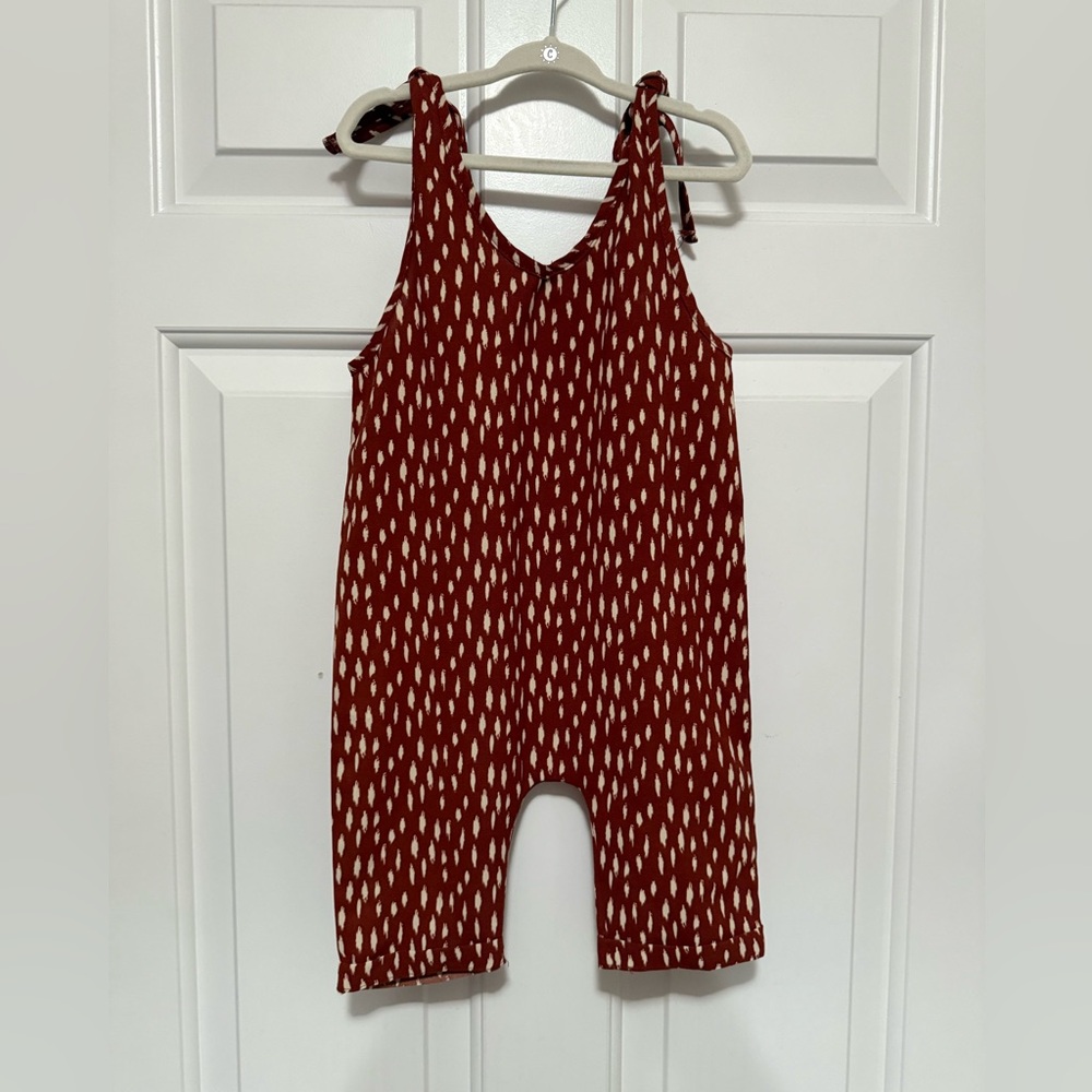 Toddler Red Patterned Romper